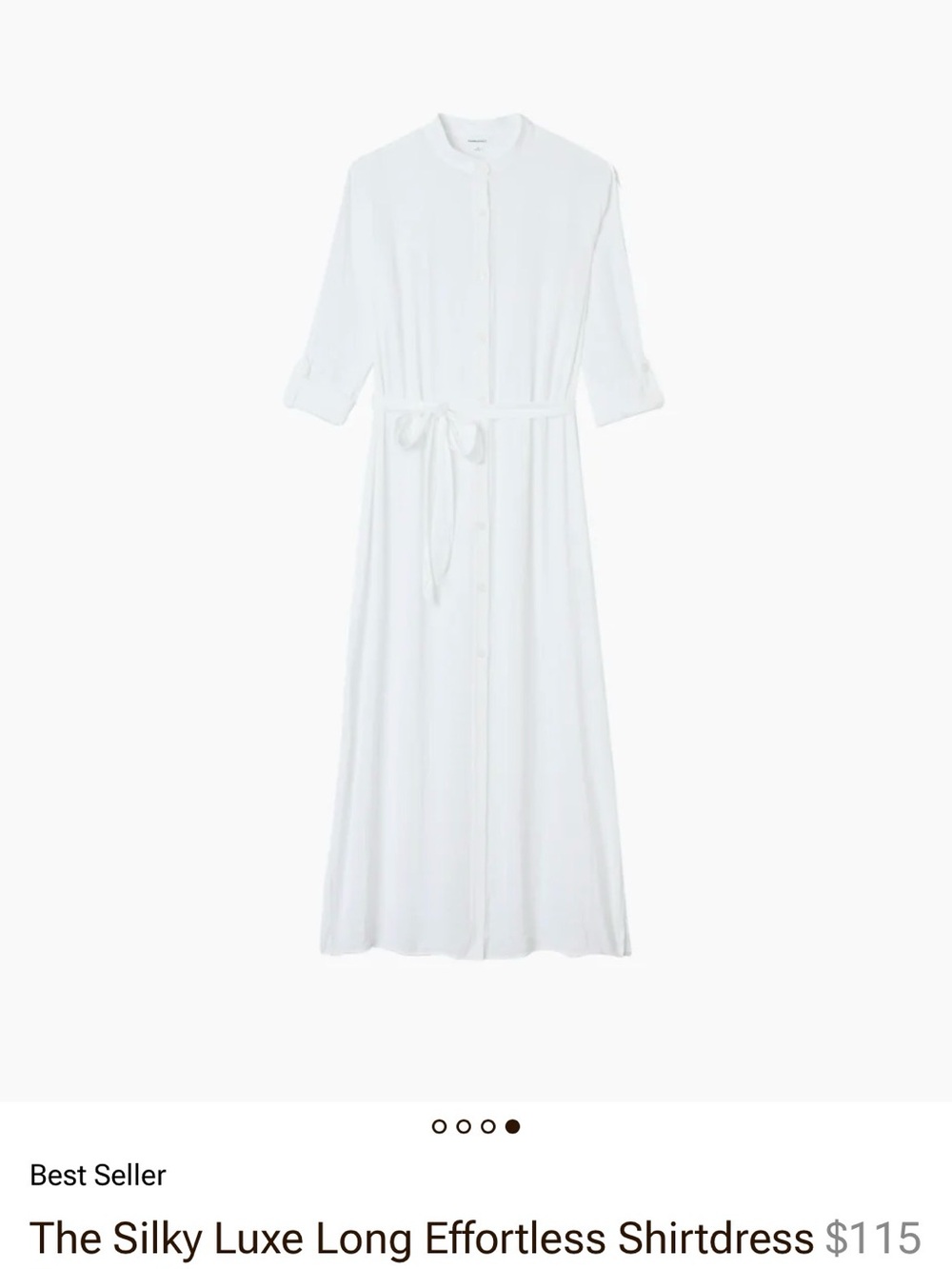 Summersalt Silky Luxe Long Effortless Shirtdress Cover-up